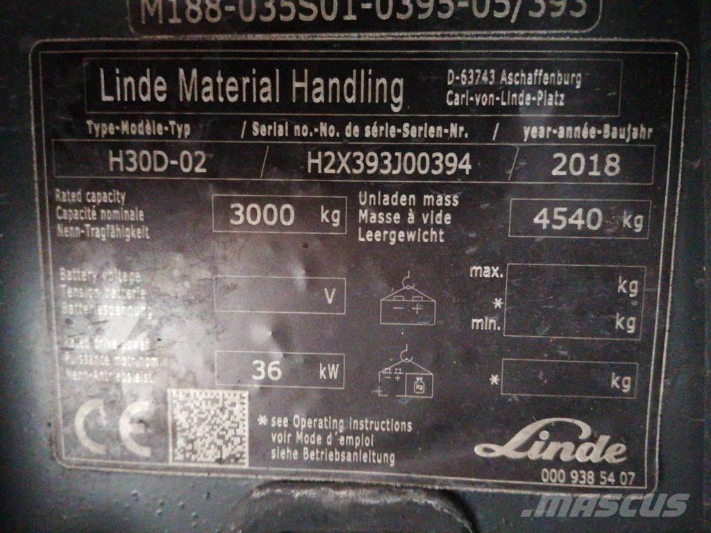 Linde H30D-02 Diiseltõstukid