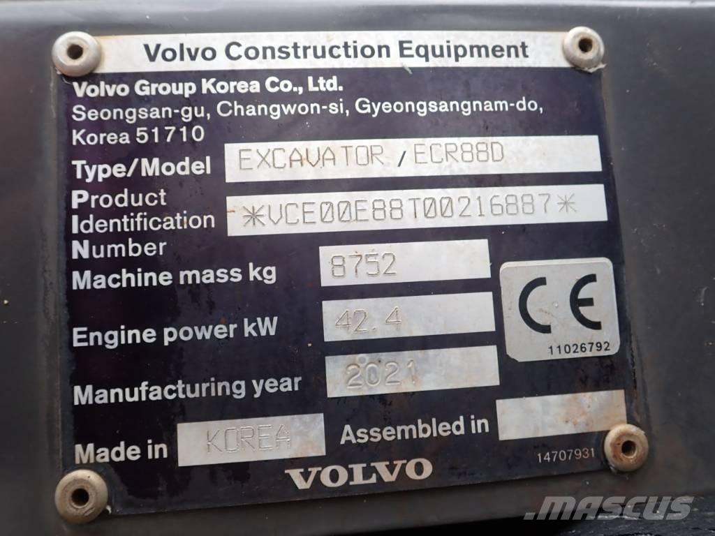 Volvo ECR 88 D Väikeekskavaatorid 7t-12t