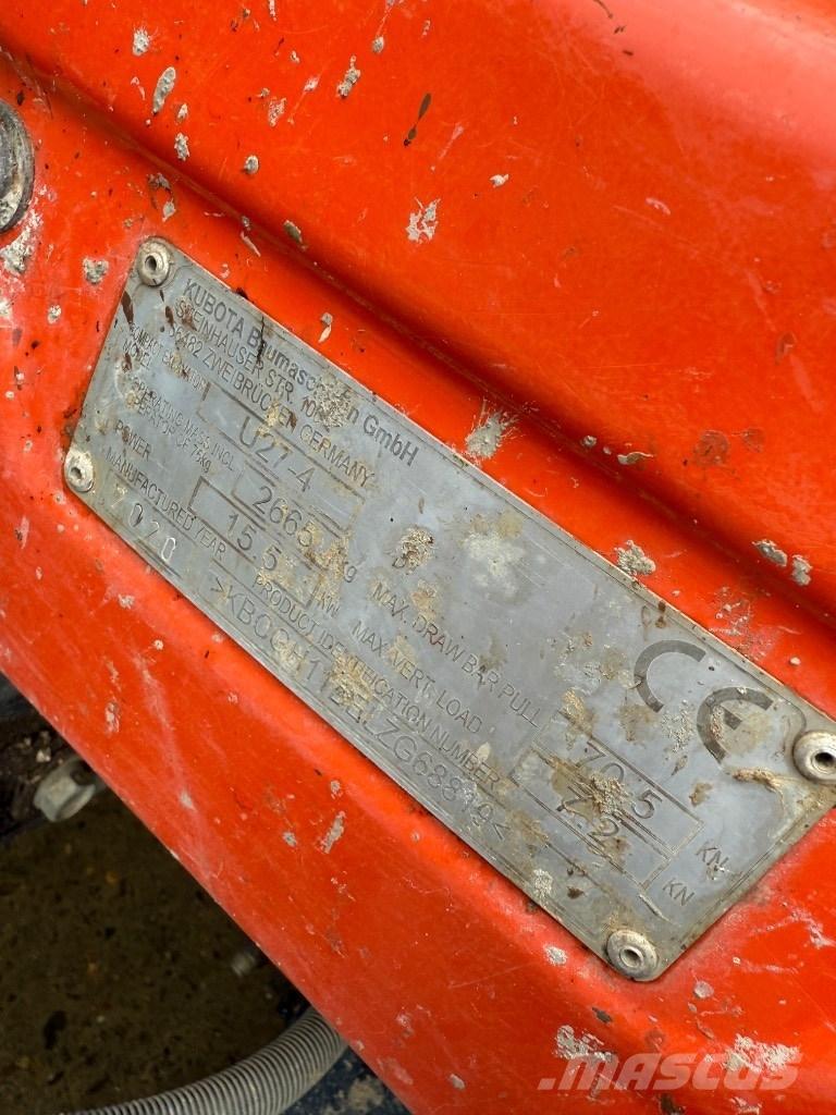 Kubota U 27-4 Miniekskavaatorid < 7 t