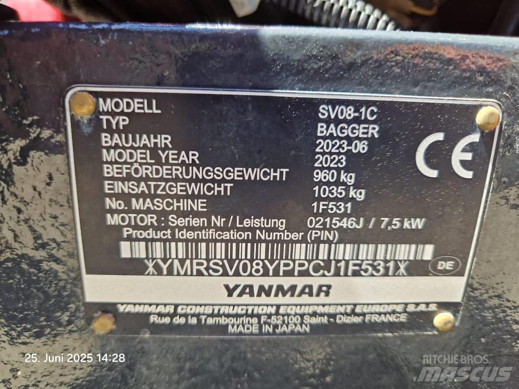 Yanmar SV 08-1 A Miniekskavaatorid < 7 t