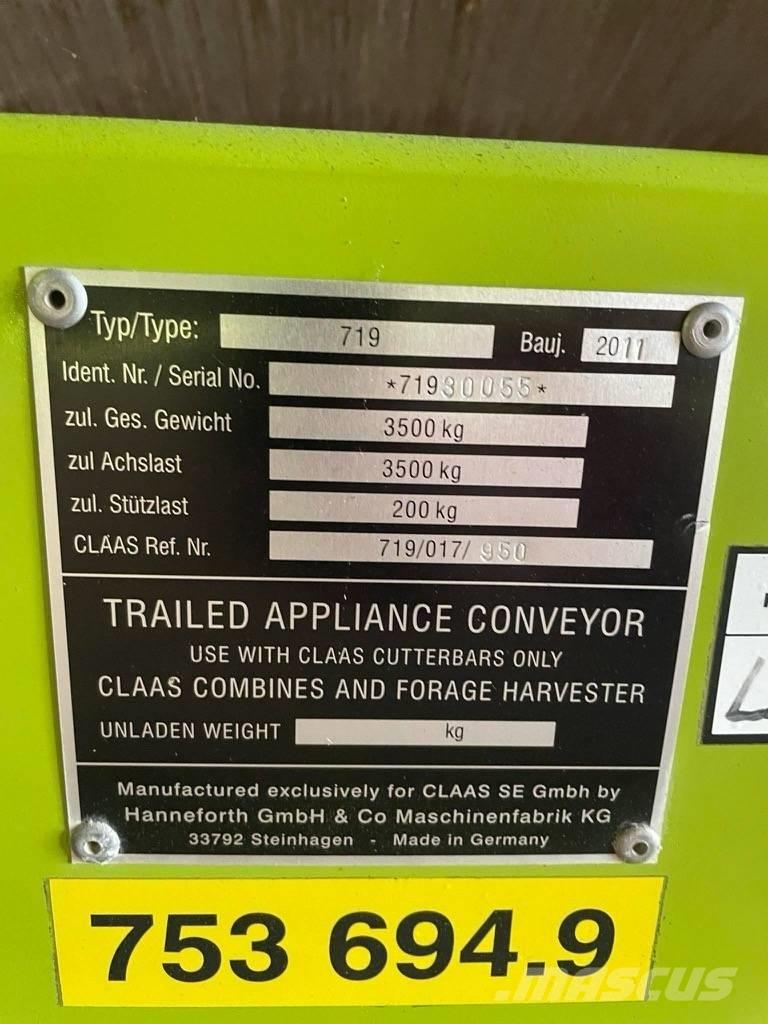 CLAAS V 750 Kombainide heedrid
