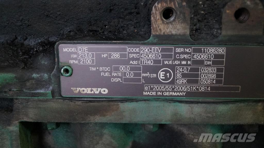 Volvo D7E 290 USED Mootorid