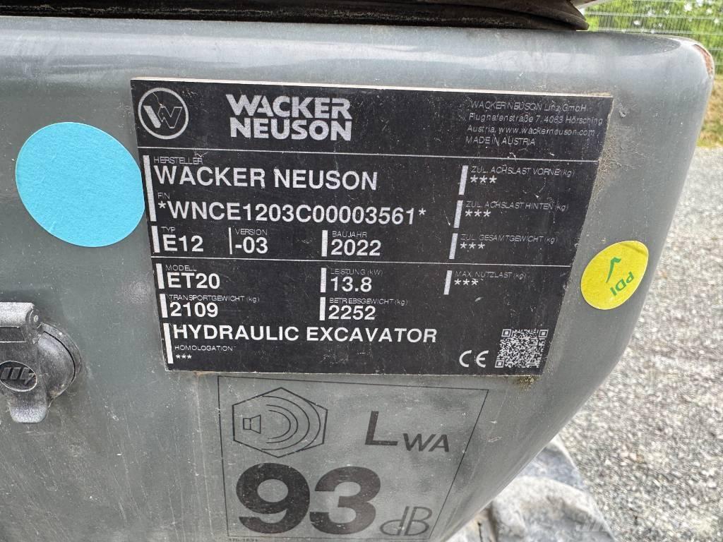 Wacker Neuson ET20 Roomikekskavaatorid