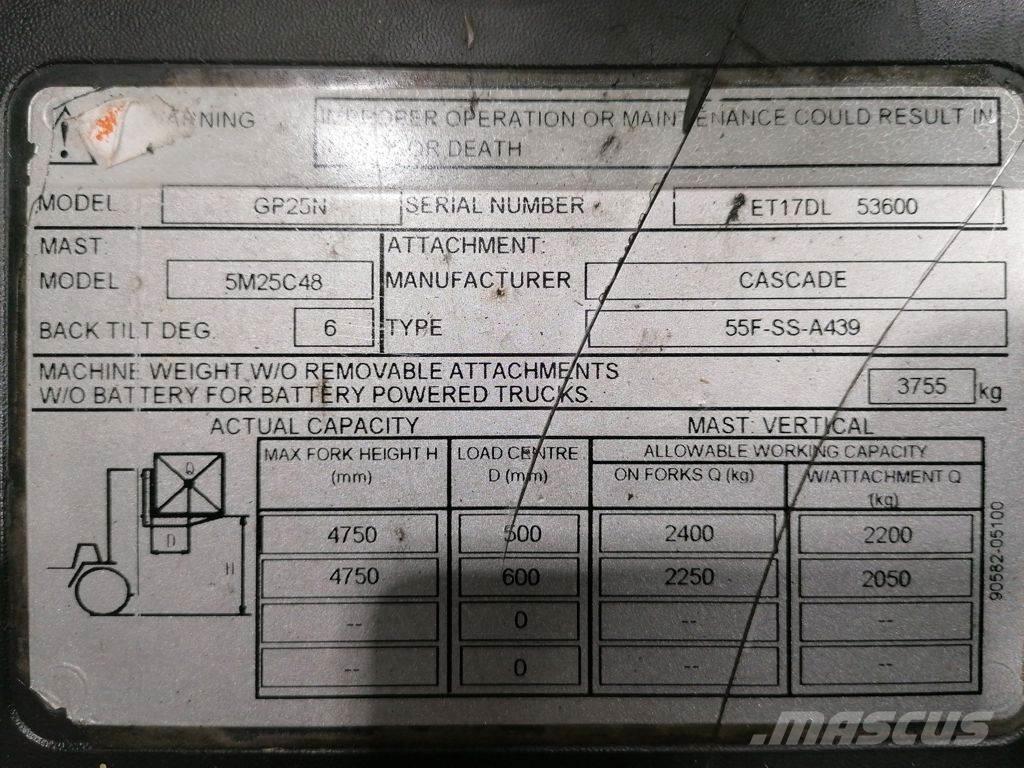 CAT GP25N Gaasitõstukid