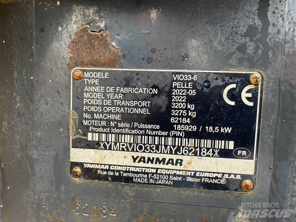 Yanmar Vio 33 U Miniekskavaatorid < 7 t