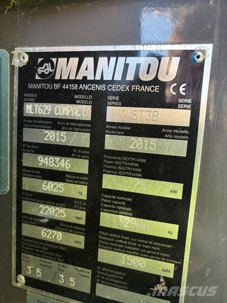 Manitou MLT 629 Teleskooplaadurid