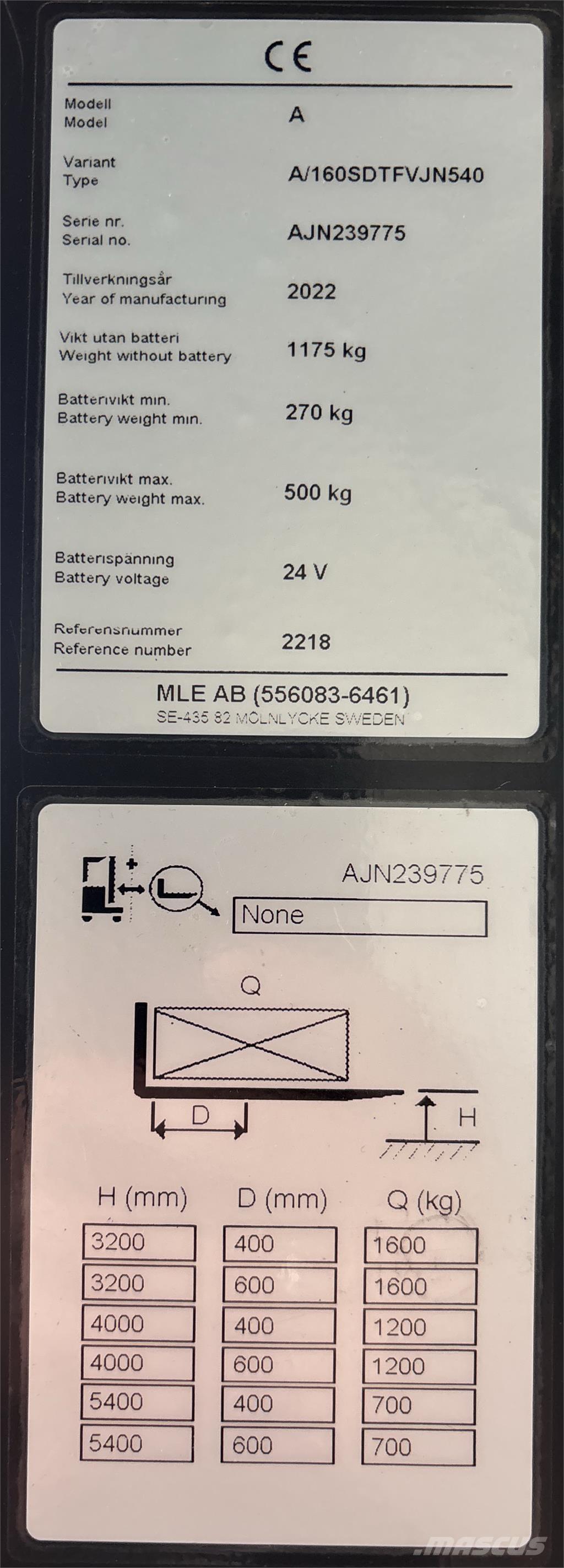 Atlet A160 Platvormiga virnastajad