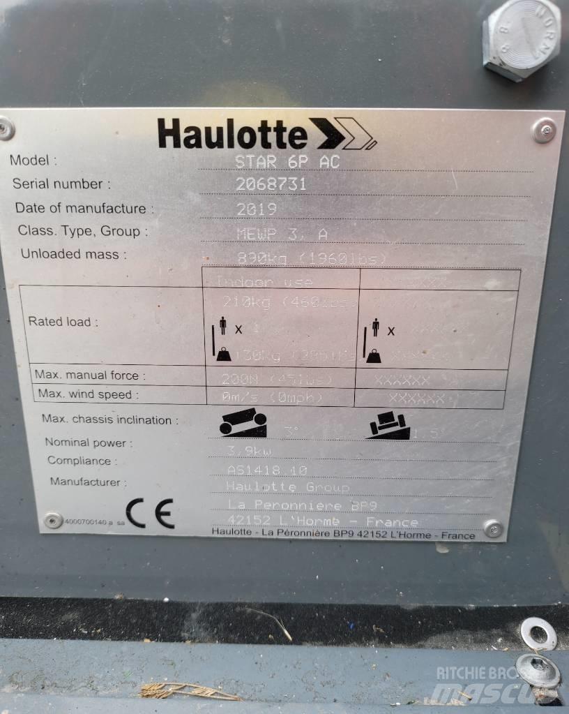 Haulotte Star 6 P Teleskoop poomtõstukid