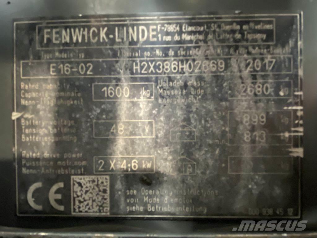 Linde E16-02 Elektritõstukid
