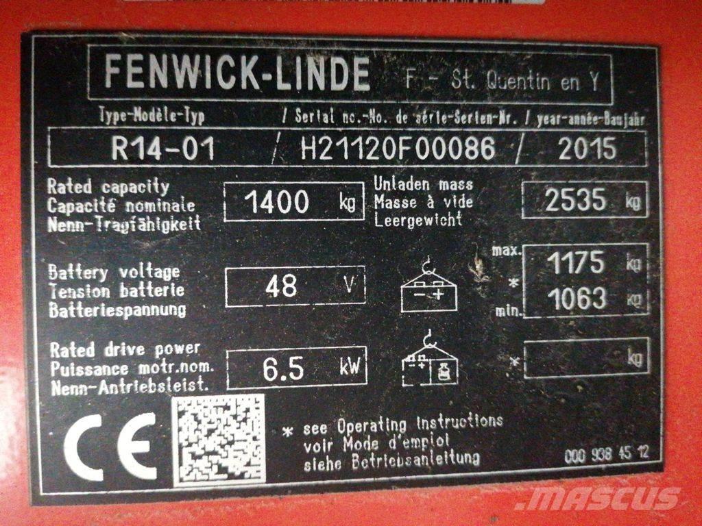 Linde R14-01 Lükandmastiga tõstukid