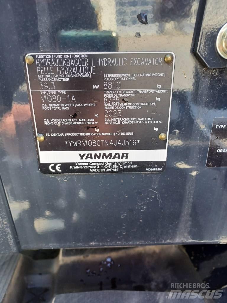 Yanmar Vio 80-2PB Miniekskavaatorid < 7 t