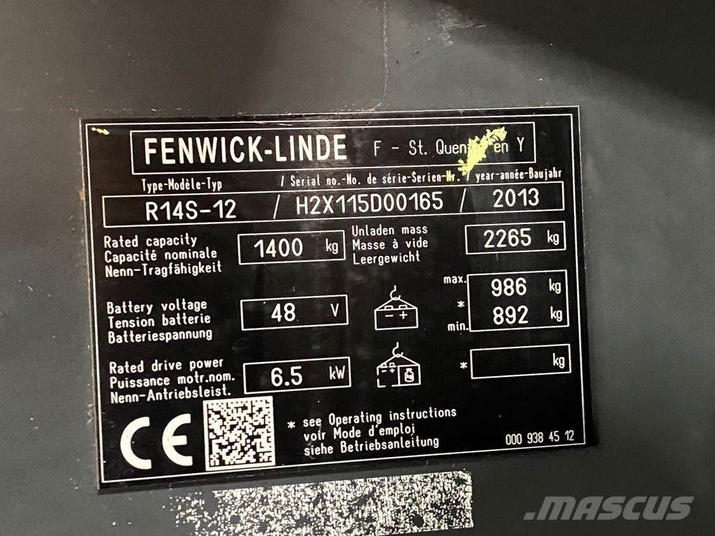 Linde R14S-12 Lükandmastiga tõstukid