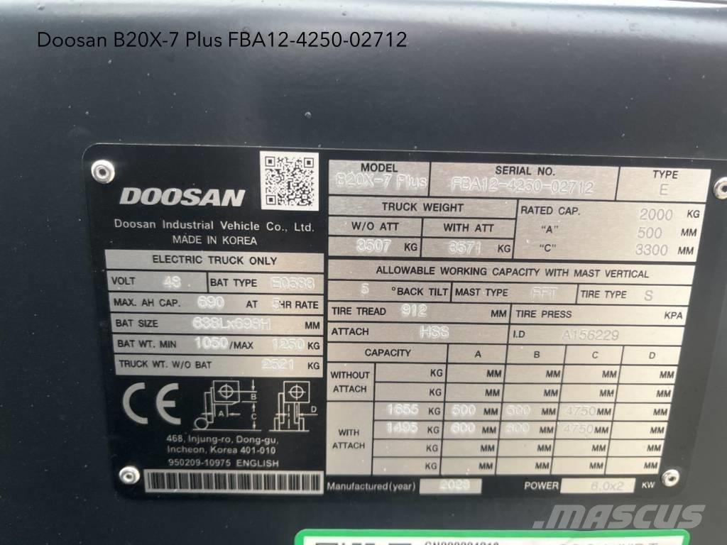 Doosan B 20 X-7 Plus Elektritõstukid