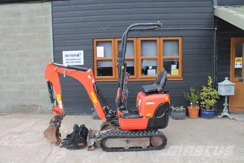 Kubota K 008-3 Miniekskavaatorid < 7 t