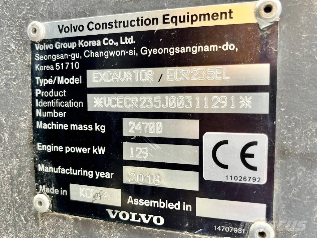 Volvo ECR 235 E Roomikekskavaatorid