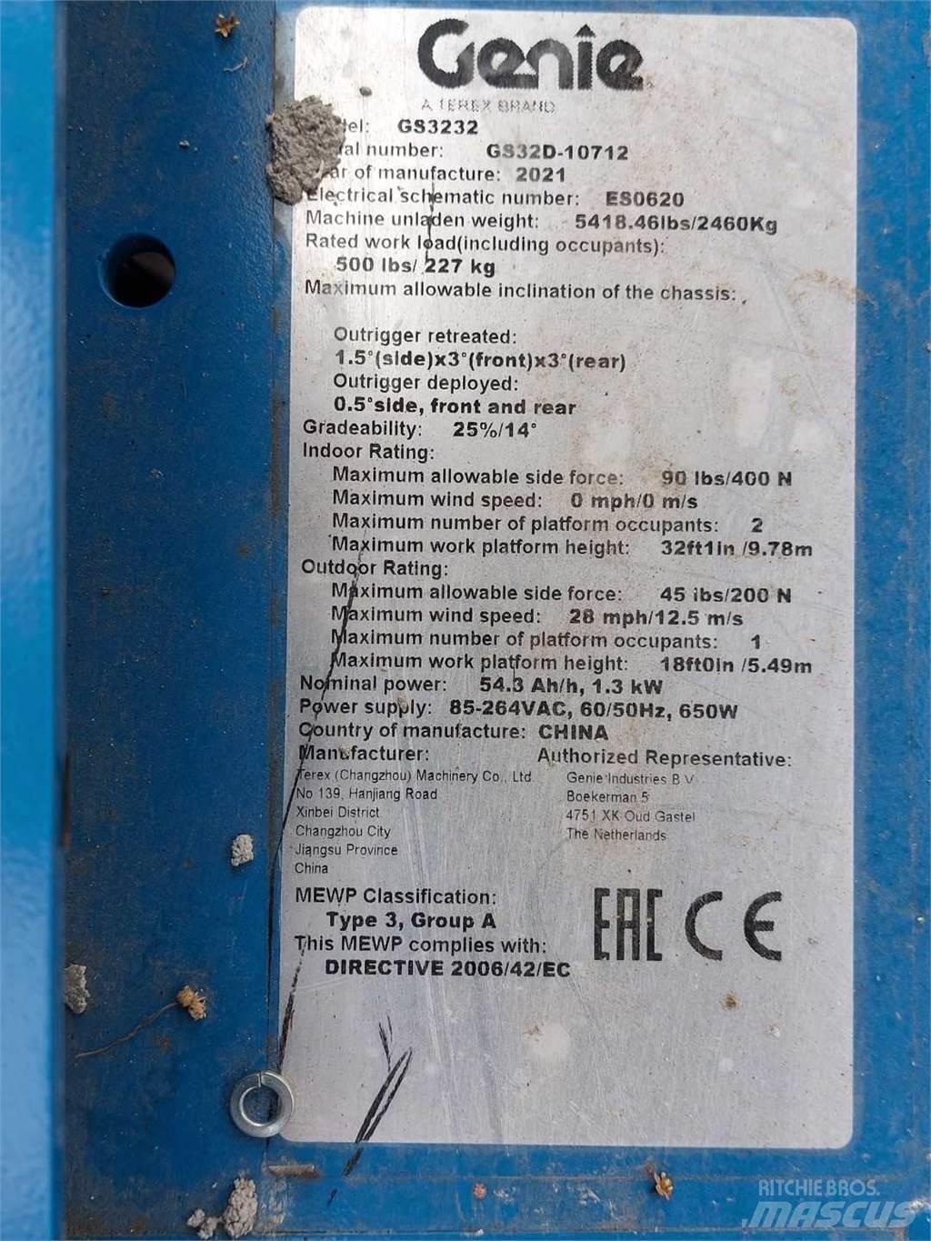 Genie GS3232 Käärtõstukid