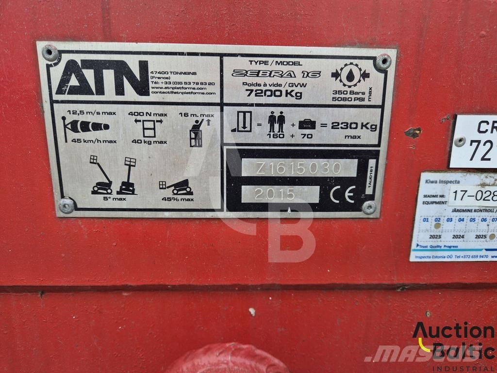 ATN Zebra 16 Iseliikuvad poomtõstukid