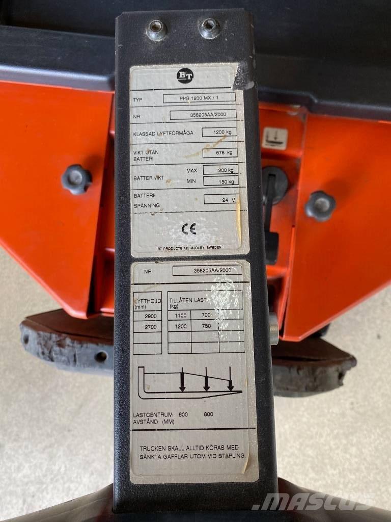 BT PPS 1200 MX / 1 Järelkäidavad virnastajad