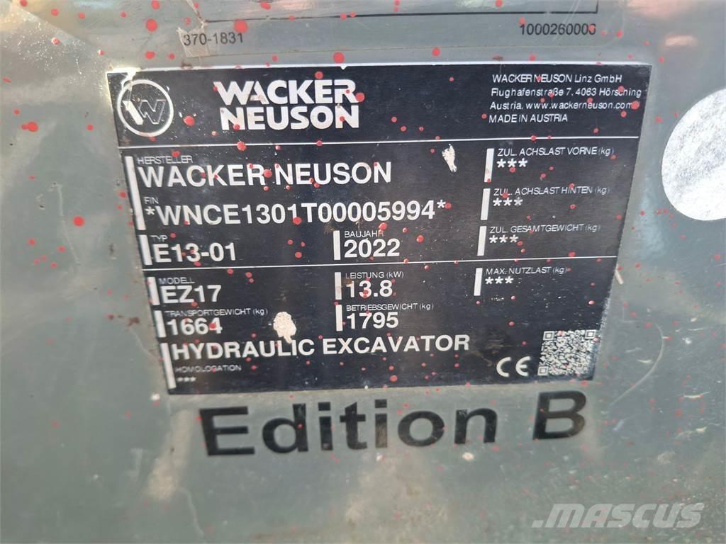 Wacker Neuson EZ17 Roomikekskavaatorid