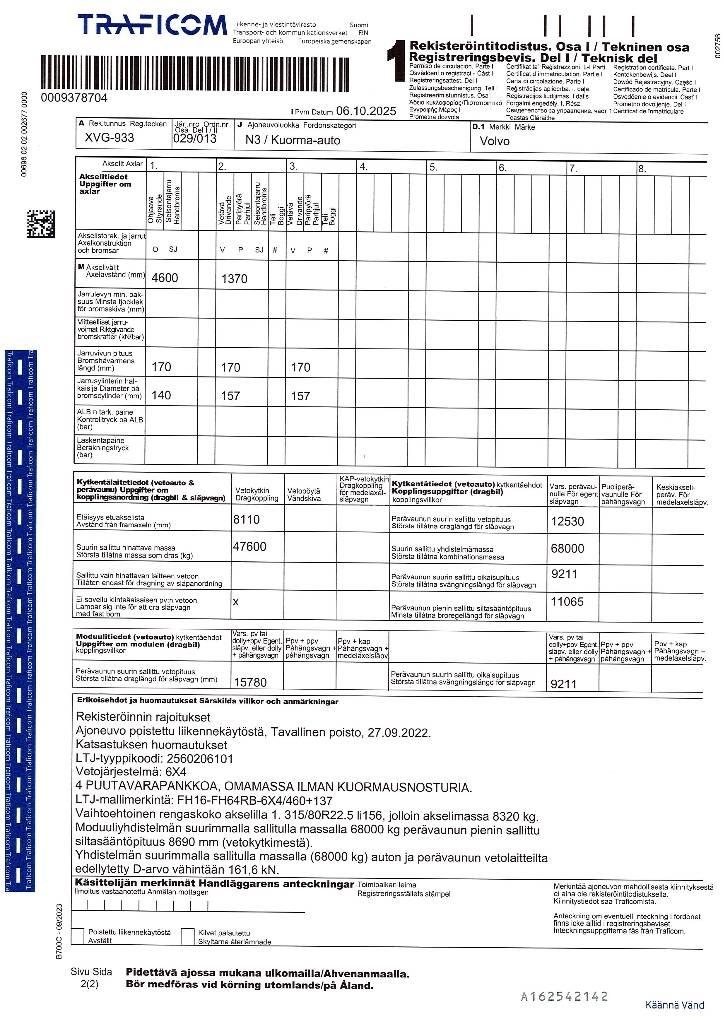 Volvo FH 16 Metsaveokid