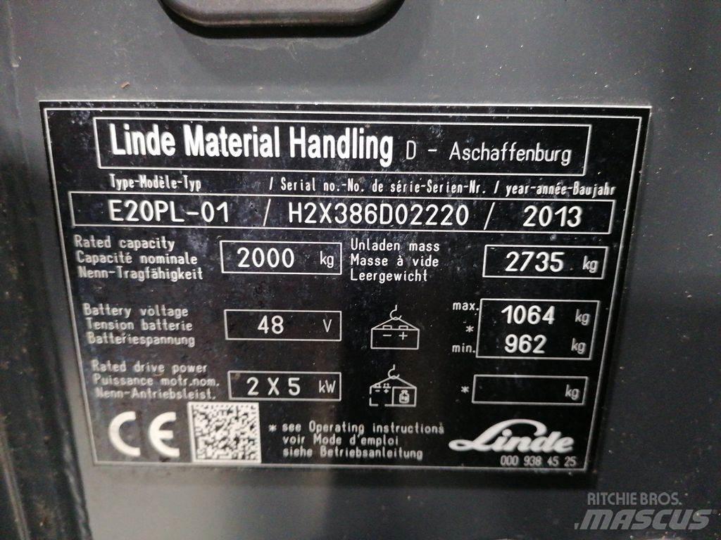 Linde E20PL-01 Elektritõstukid