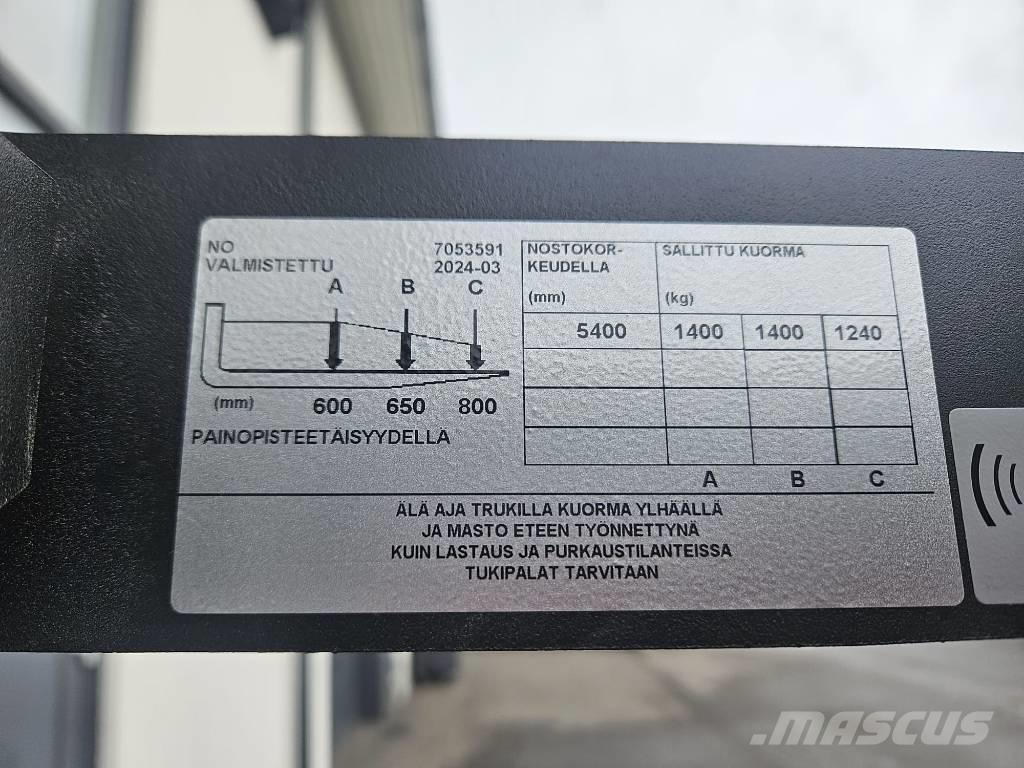 Toyota RRE 140 HE Lükandmastiga tõstukid