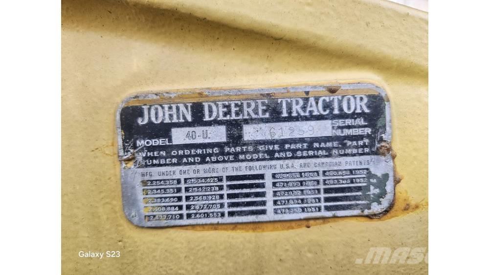 John Deere 40 U Traktorid