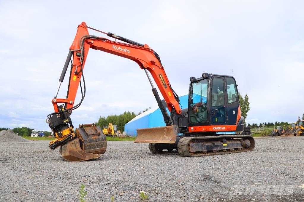 Kubota KX080-4a Väikeekskavaatorid 7t-12t
