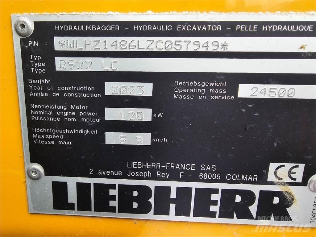 Liebherr R922 Roomikekskavaatorid