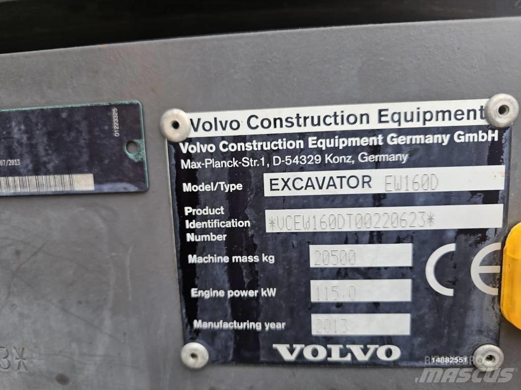 Volvo EW 160 D Ratasekskavaatorid
