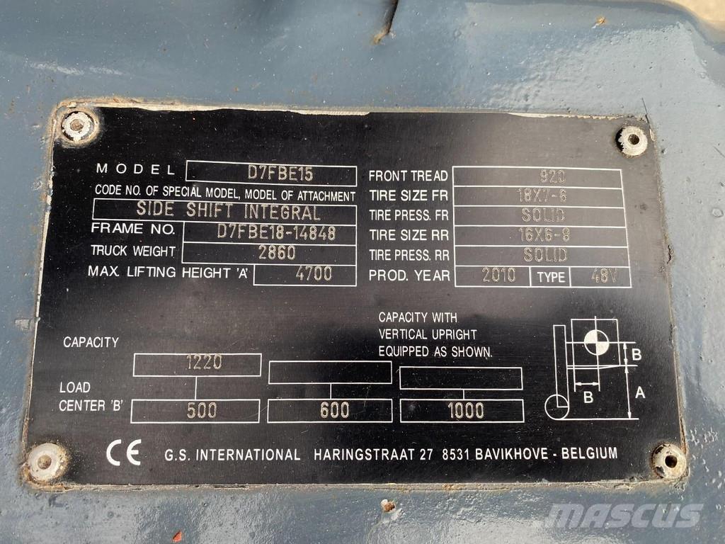 Toyota 7FBEF15 Elektritõstukid