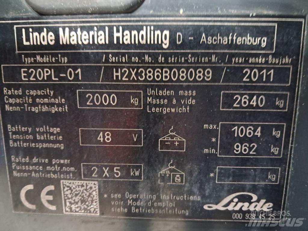 Linde E20PL-01 Elektritõstukid