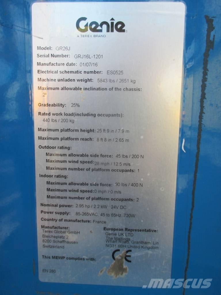 Genie GR 26 J Vertikaalsed mast tõstukid