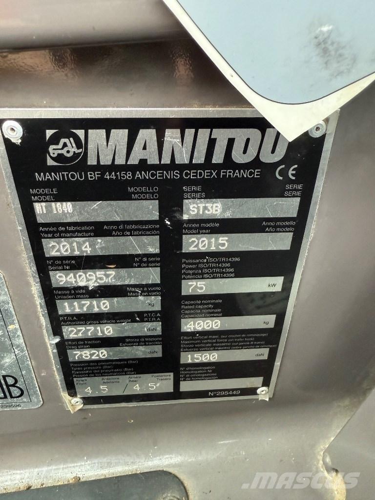 Manitou MT 1840 ST3B Teleskooplaadurid