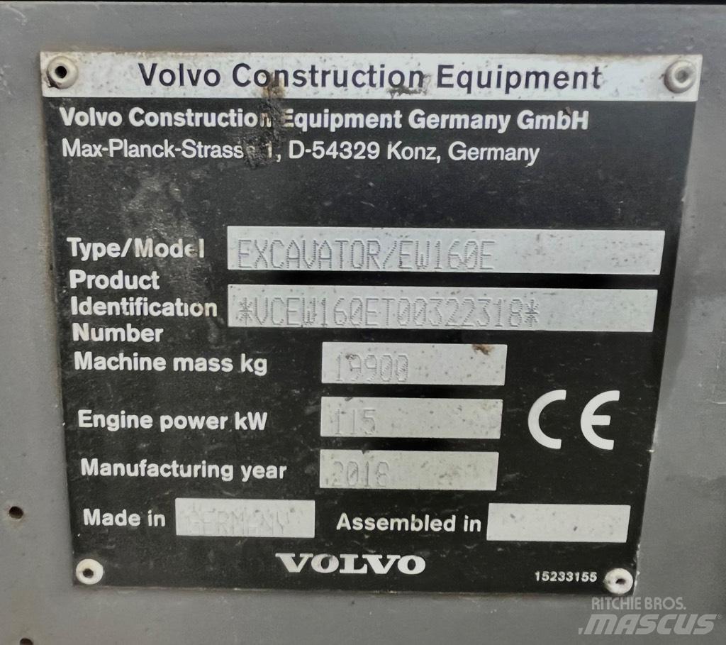 Volvo EW 160 E Ratasekskavaatorid