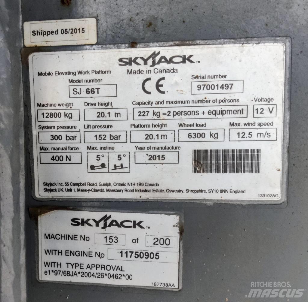 SkyJack SJ 66 T Iseliikuvad poomtõstukid