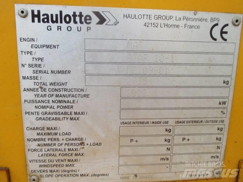 Haulotte Star 10 Vertikaalsed mast tõstukid