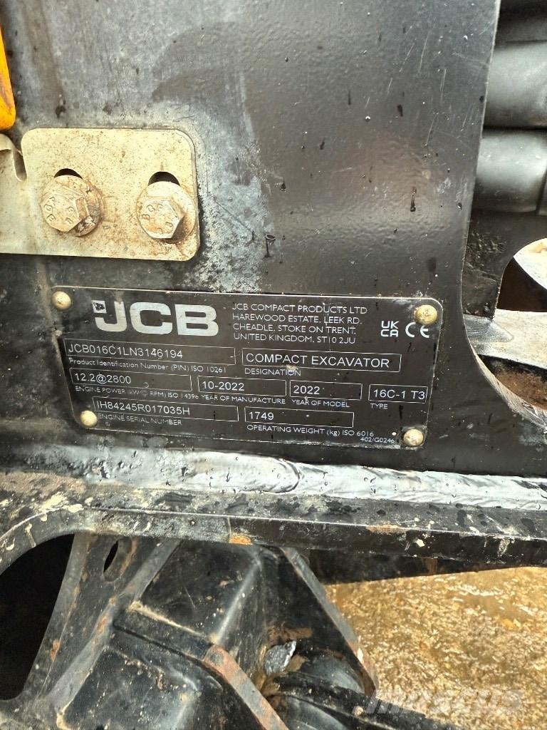 JCB 16 C Miniekskavaatorid < 7 t