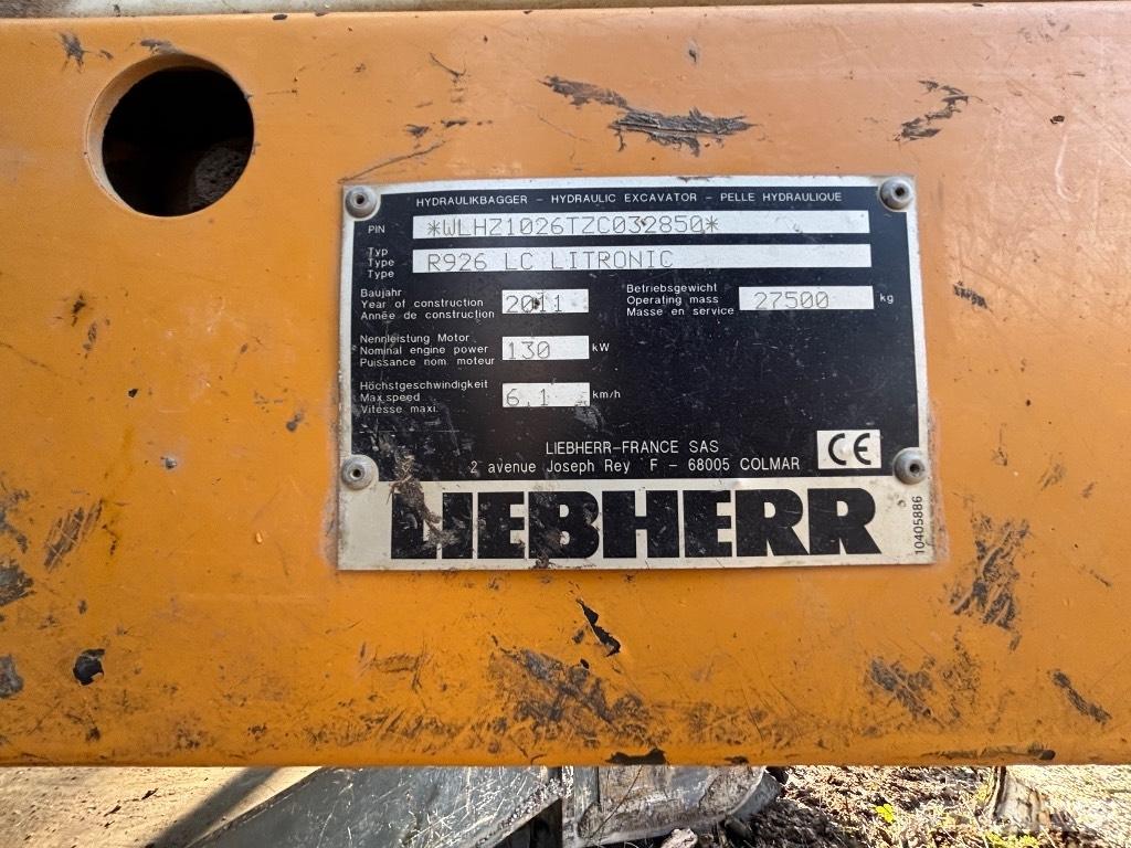 Liebherr R 926 LC NL Pika noolega ekskavaatorid