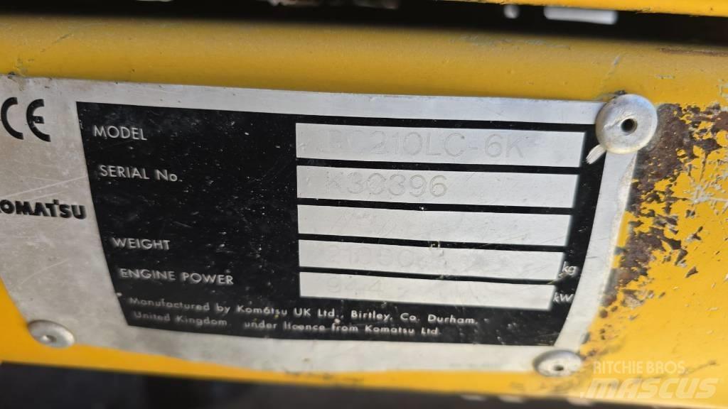 Komatsu PC 210 LC-6 Roomikekskavaatorid