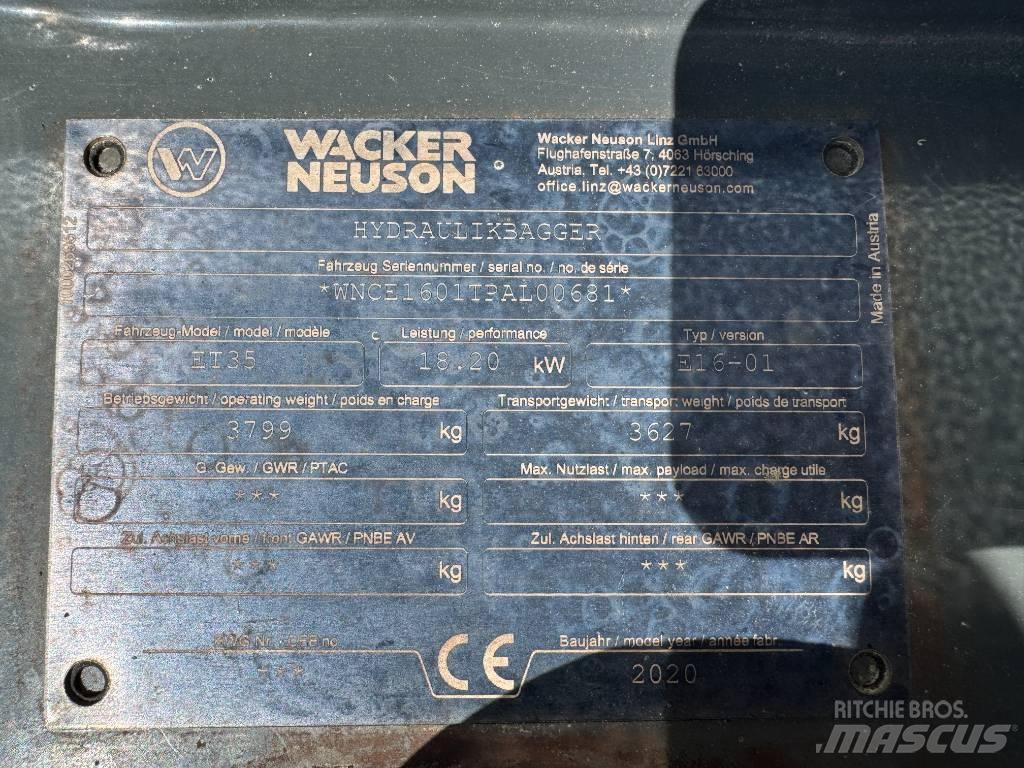 Wacker Neuson ET35 Roomikekskavaatorid