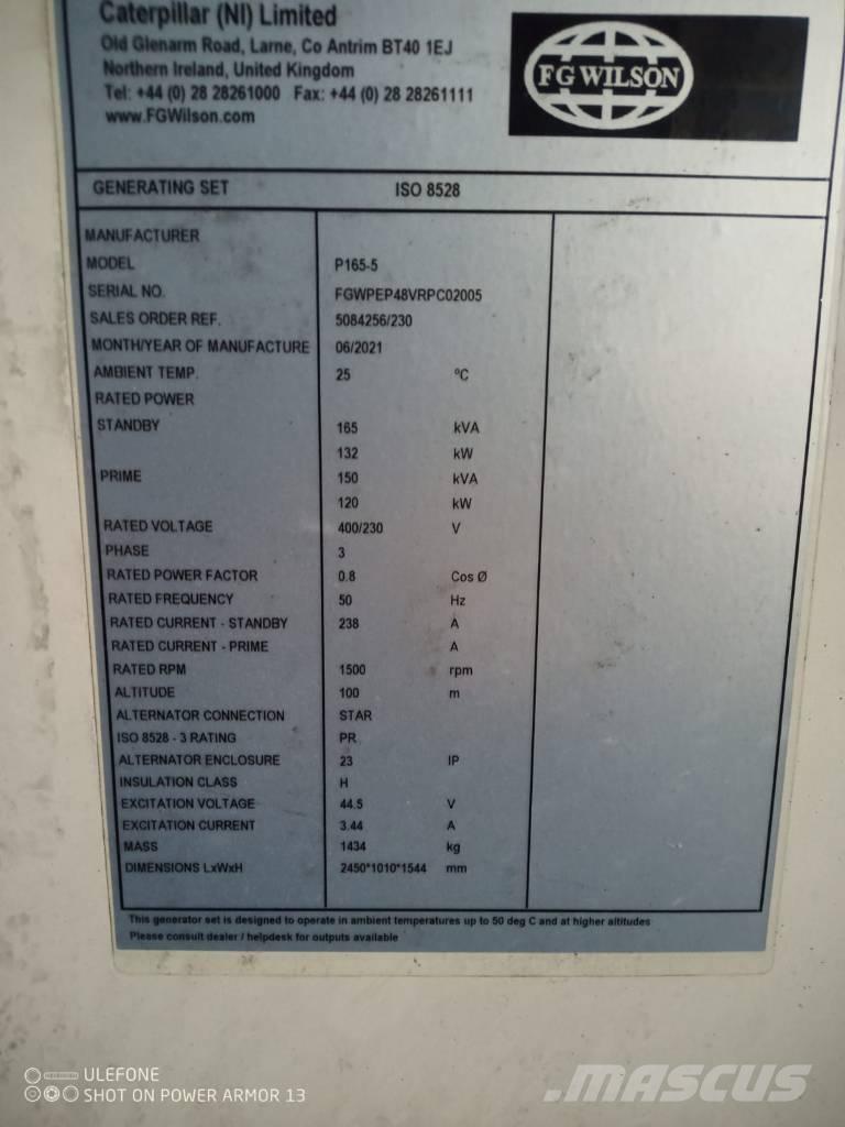 FG Wilson P 165-5 Diiselgeneraatorid