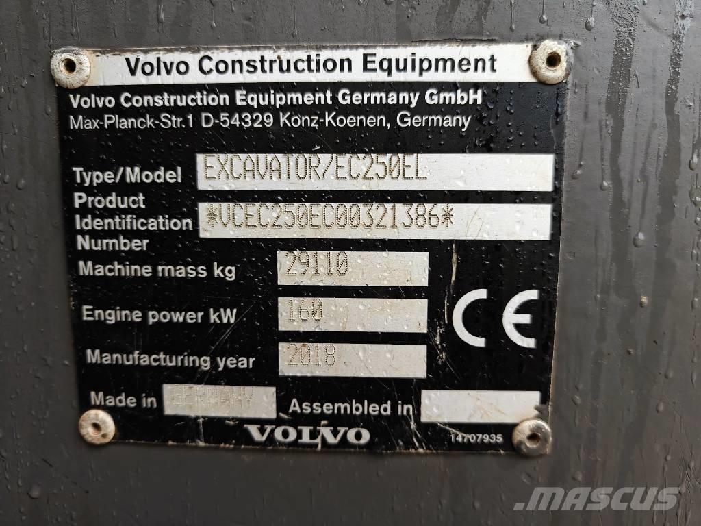 Volvo EC 250 EL Roomikekskavaatorid