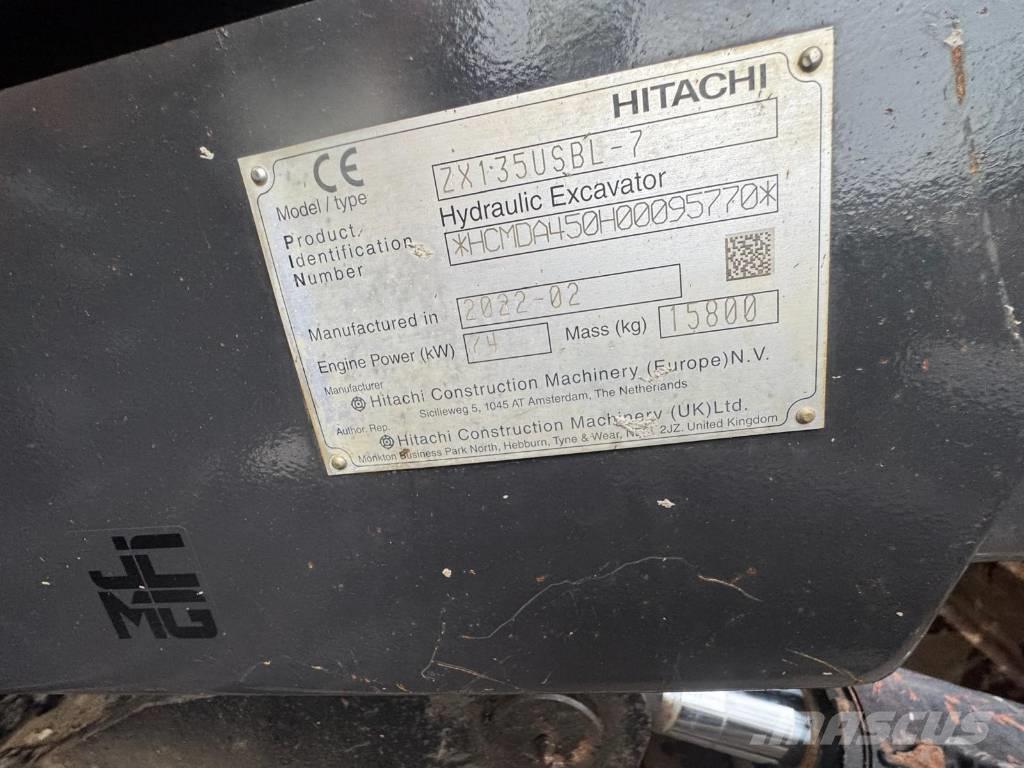 Hitachi ZX 135 US-7 Roomikekskavaatorid