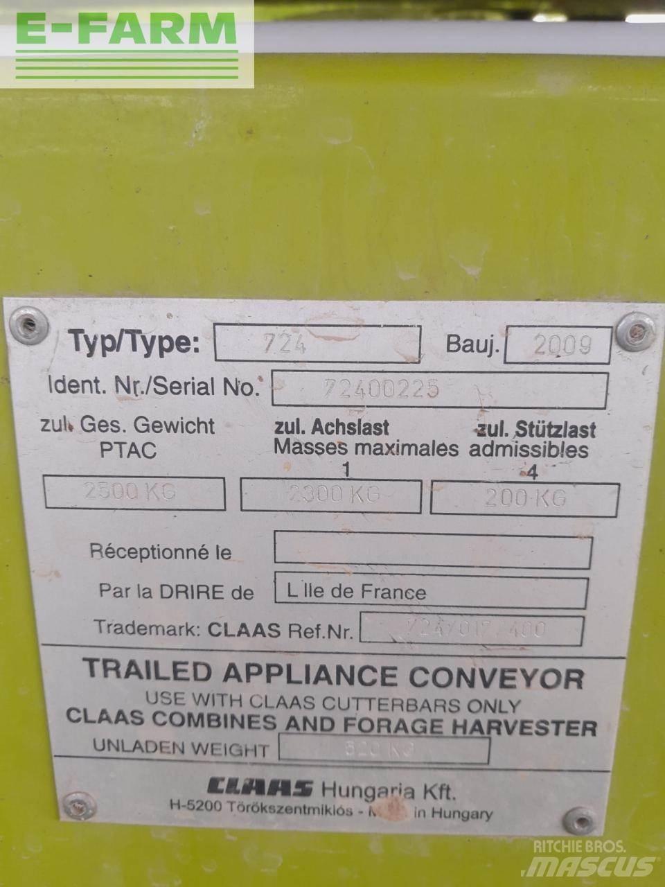 CLAAS SW C 430 Lisavarustus ja komponendid