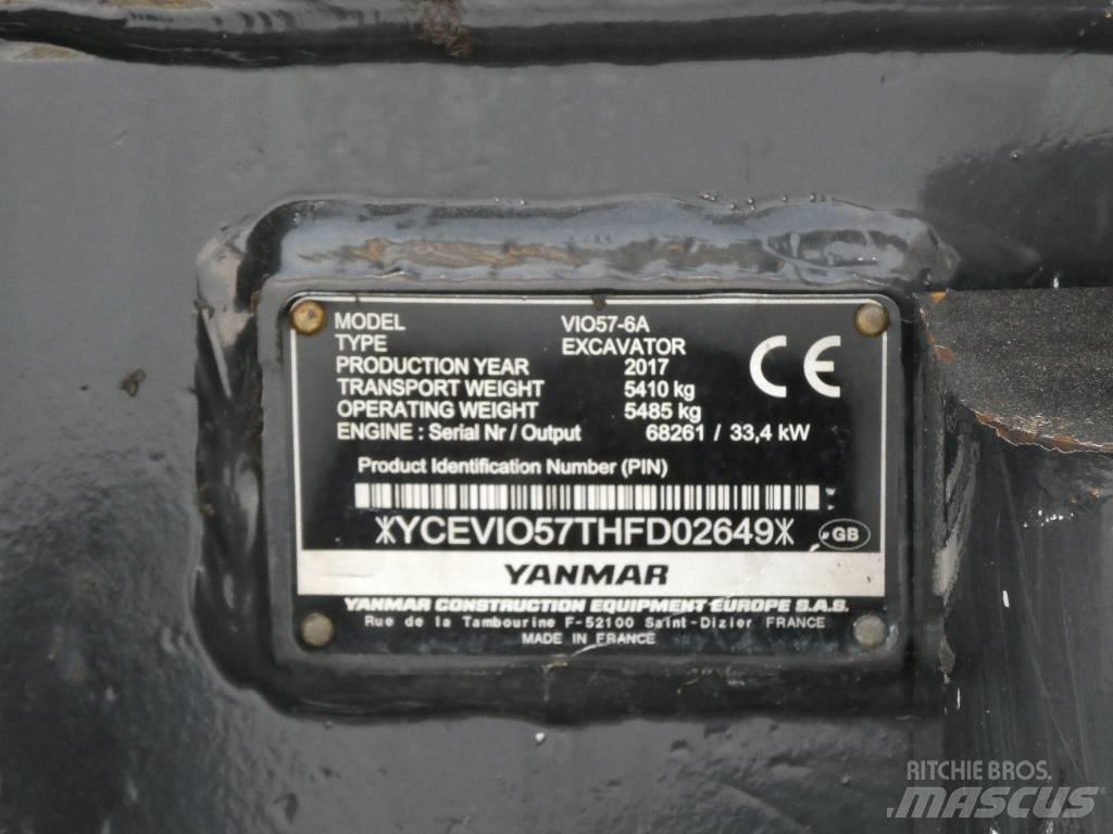 Yanmar Vio 57-6A Miniekskavaatorid < 7 t