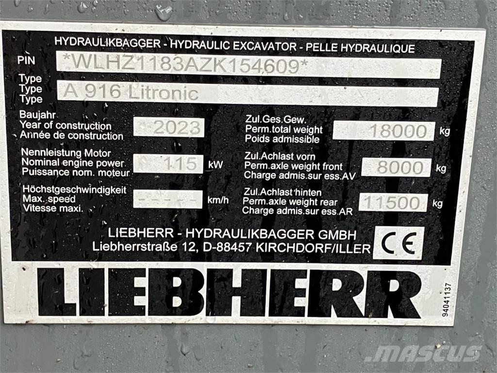Liebherr A916 Ratasekskavaatorid