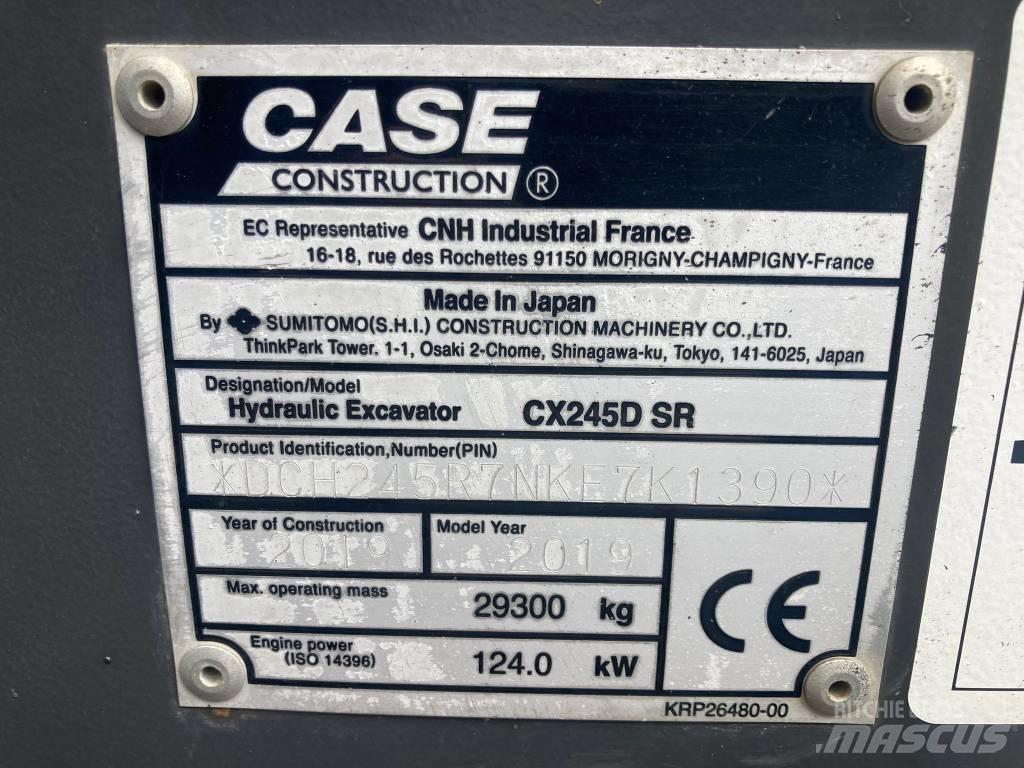CASE CX 245 D SR LC Roomikekskavaatorid