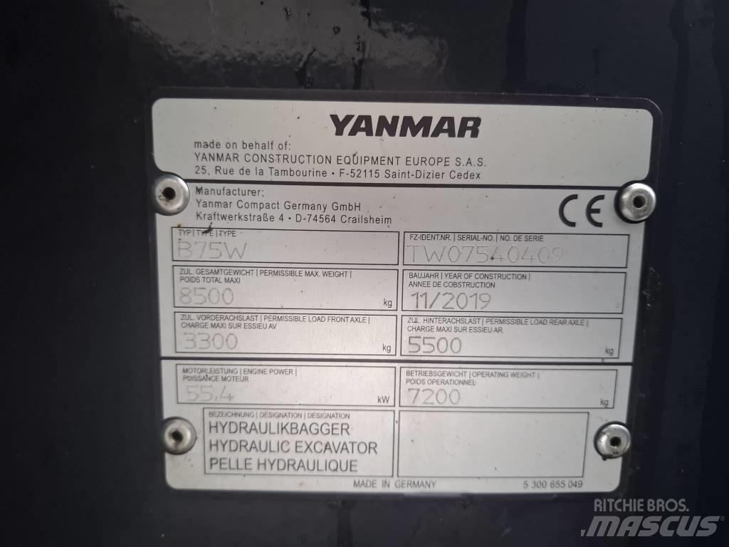 Yanmar B 75 W Ratasekskavaatorid