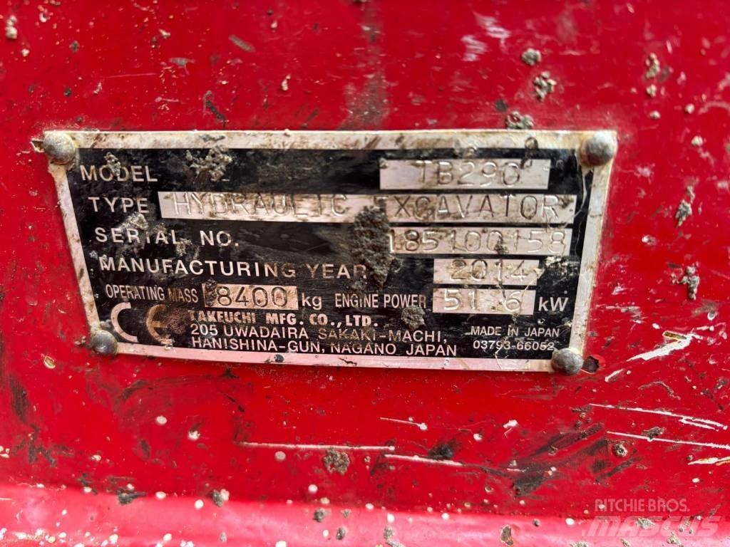 Takeuchi TB290 Väikeekskavaatorid 7t-12t